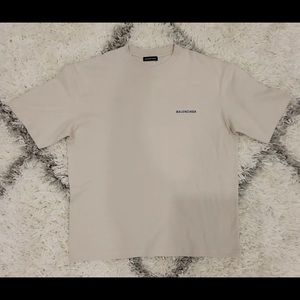 Balenciaga Men’s Logo T-Shirt Color Beige Size M